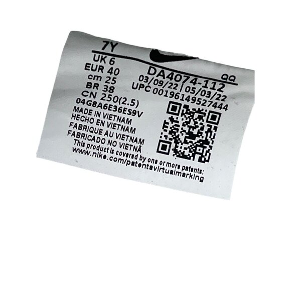 Nike Blazer Low 77 White & Pink Swoosh Sneakers Boys Size 7Y New With Tags - Picture 5 of 13